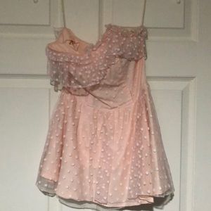 Vintage Peplum strapless top XS